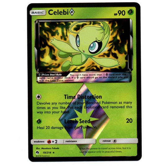 Pokemon - Sun & Moon - Lost Thunder - Celebi (Prism Star) - 19/214 Pokemon - Sun & Moon - Lost Thunder - Celebi (Prism Star) - 19/214