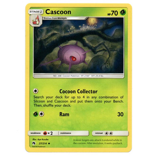 Pokemon - Sun & Moon - Lost Thunder - Cascoon - 27/214