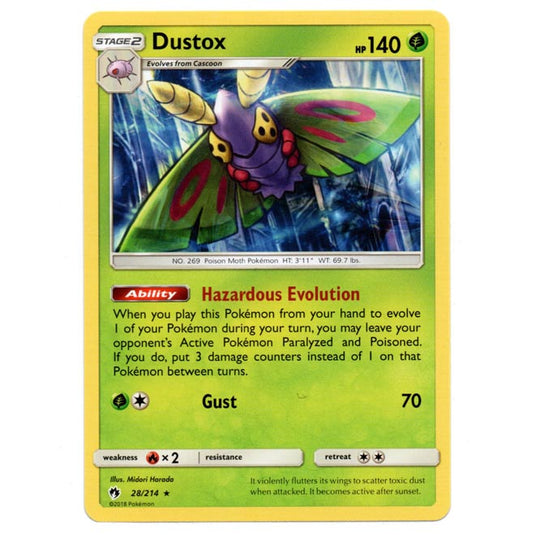 Pokemon - Sun & Moon - Lost Thunder - Dustox - 28/214