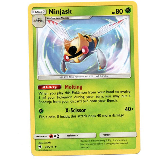 Pokemon - Sun & Moon - Lost Thunder - Ninjask - 30/214