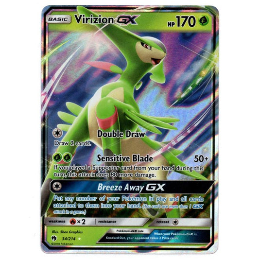 Pokemon - Sun & Moon - Lost Thunder - Virizion-GX - 34/214