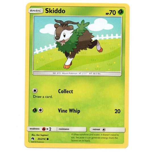 Pokemon - Sun & Moon - Lost Thunder - Skiddo - 35/214