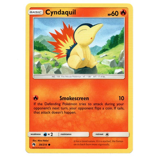 Pokemon - Sun & Moon - Lost Thunder - Cyndaquil - 39/214