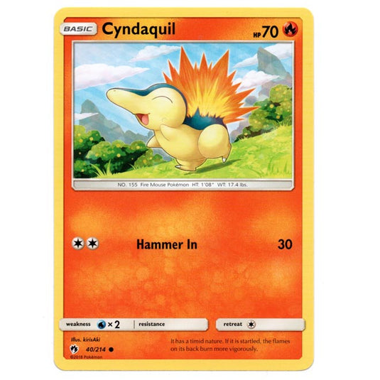 Pokemon - Sun & Moon - Lost Thunder - Cyndaquil - 40/214