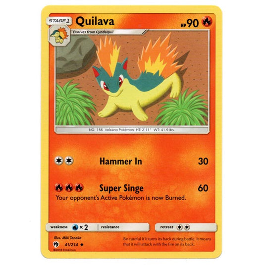 Pokemon - Sun & Moon - Lost Thunder - Quilava - 41/214