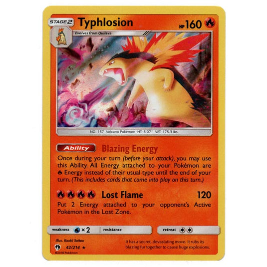 Pokemon - Sun & Moon - Lost Thunder - Typhlosion - 42/214