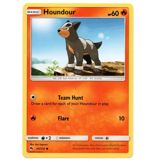 Pokemon - Sun & Moon - Lost Thunder - Houndour - 45/214