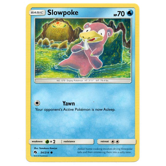 Pokemon - Sun & Moon - Lost Thunder - Slowpoke - 54/214