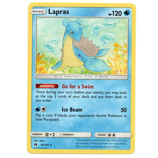 Pokemon - Sun & Moon - Lost Thunder - Lapras - 56/214