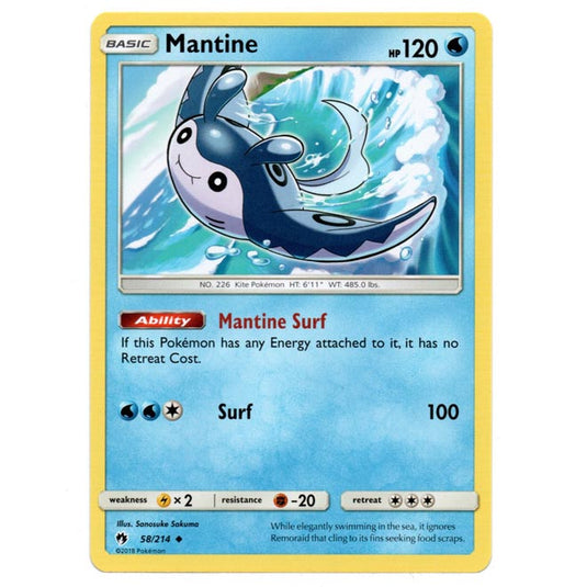 Pokemon - Sun & Moon - Lost Thunder - Mantine - 58/214