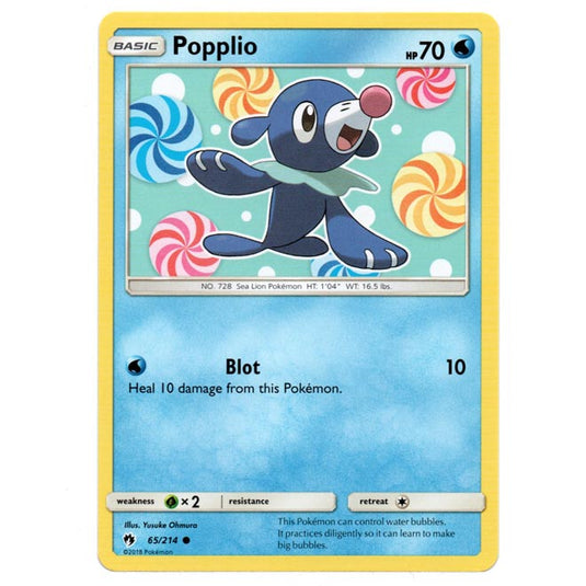 Pokemon - Sun & Moon - Lost Thunder - Popplio - 65/214