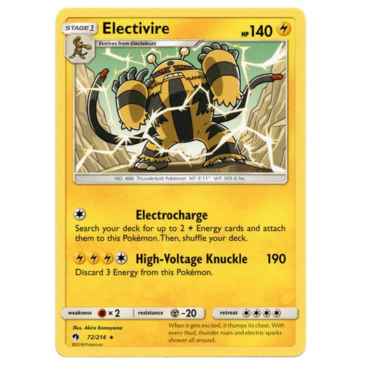 Pokemon - Sun & Moon - Lost Thunder - Electivire - 72/214