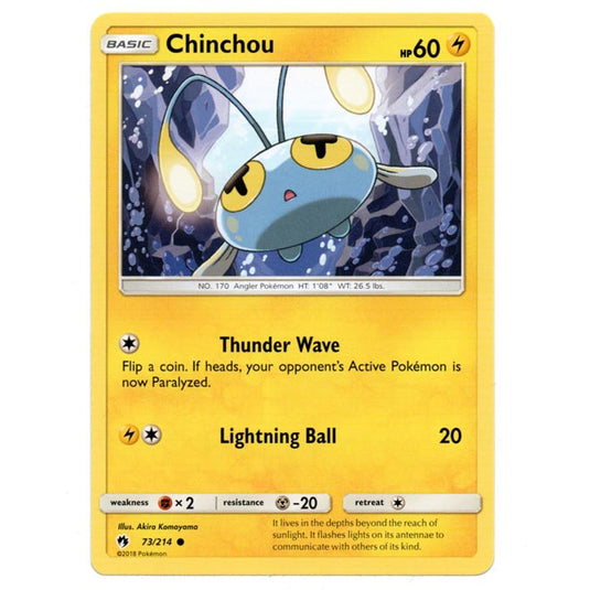 Pokemon - Sun & Moon - Lost Thunder - Chinchou - 73/214