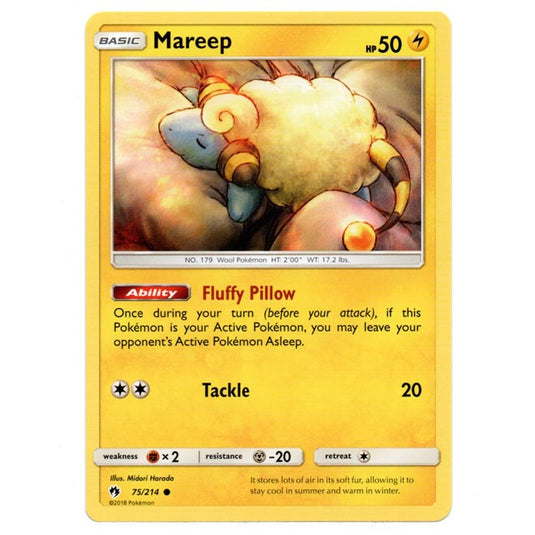 Pokemon - Sun & Moon - Lost Thunder - Mareep - 75/214