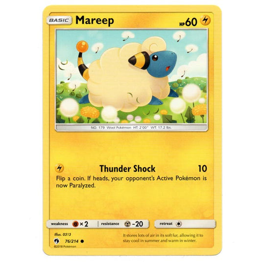 Pokemon - Sun & Moon - Lost Thunder - Mareep - 76/214