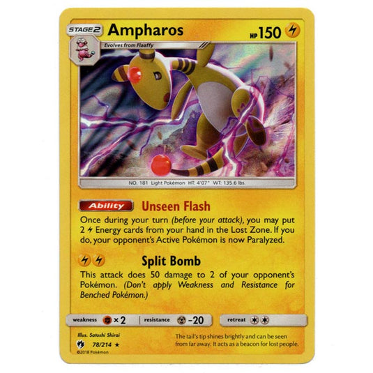 Pokemon - Sun & Moon - Lost Thunder - Ampharos - 78/214