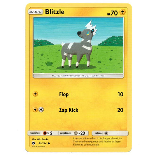 Pokemon - Sun & Moon - Lost Thunder - Blitzle - 81/214