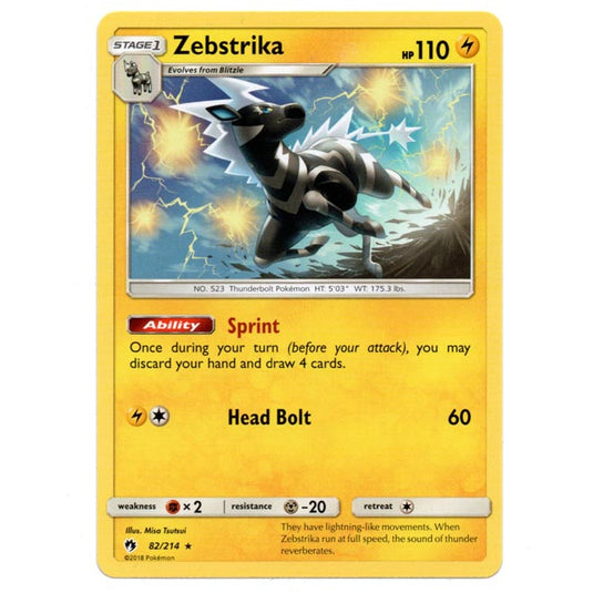 Pokemon - Sun & Moon - Lost Thunder - Zebstrika - 82/214