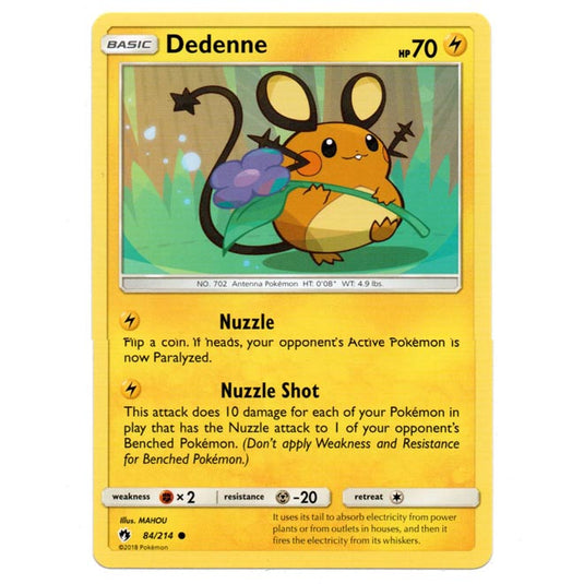 Pokemon - Sun & Moon - Lost Thunder - Dedenne - 84/214