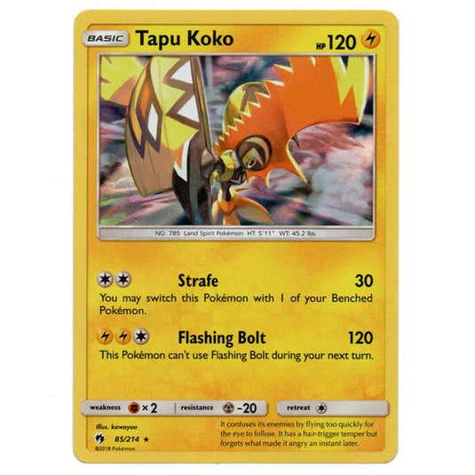 Pokemon - Sun & Moon - Lost Thunder - Tapu Koko - 85/214