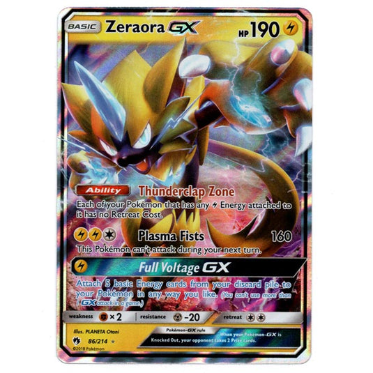 Pokemon - Sun & Moon - Lost Thunder - Zeraora-GX - 86/214