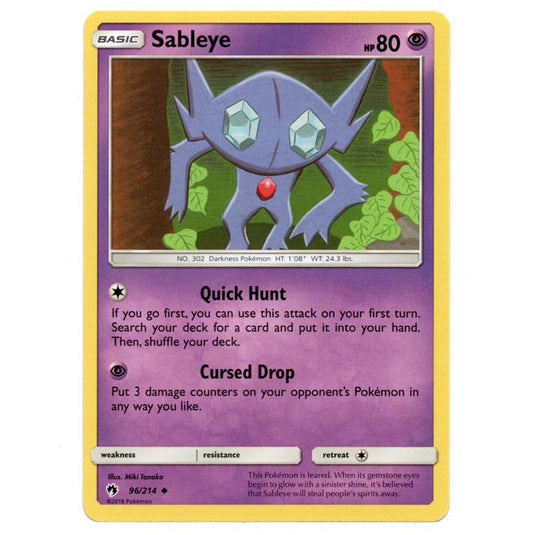 Pokemon - Sun & Moon - Lost Thunder - Sableye - 96/214