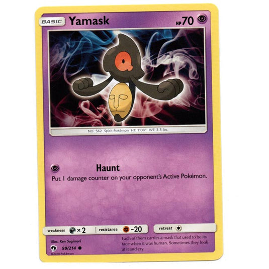 Pokemon - Sun & Moon - Lost Thunder - Yamask - 99/214