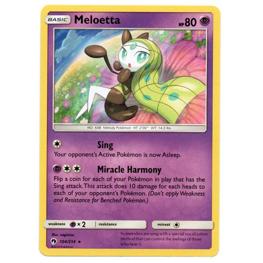 Pokemon - Sun & Moon - Lost Thunder - Meloetta - 104/214