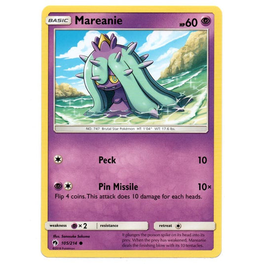 Pokemon - Sun & Moon - Lost Thunder - Mareanie - 105/214