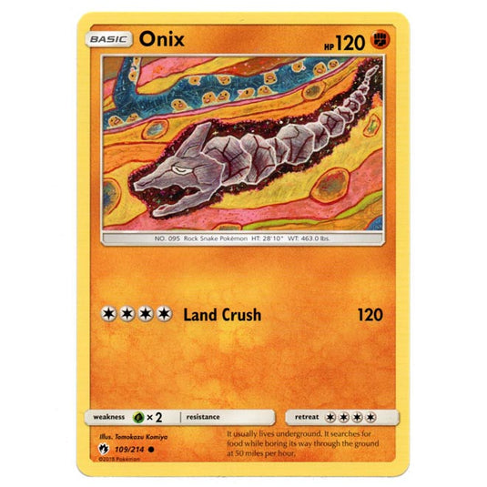 Pokemon - Sun & Moon - Lost Thunder - Onix - 109/214