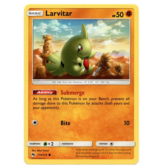 Pokemon - Sun & Moon - Lost Thunder - Larvitar - 114/214