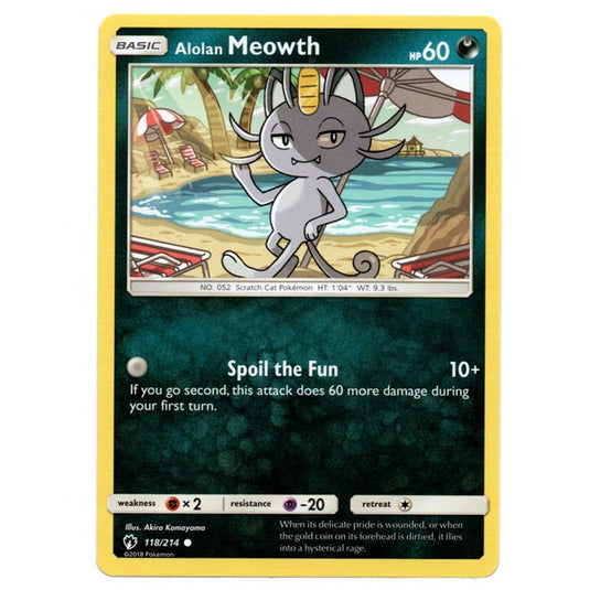 Pokemon - Sun & Moon - Lost Thunder - Alolan Meowth - 118/214