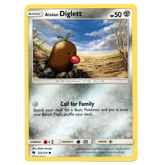 Pokemon - Sun & Moon - Lost Thunder - Alolan Diglett - 122/214