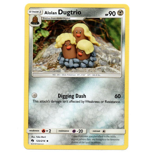 Pokemon - Sun & Moon - Lost Thunder - Alolan Dugtrio - 123/214