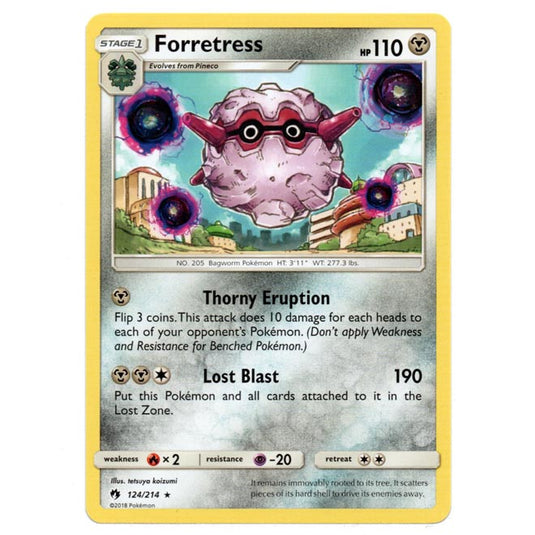 Pokemon - Sun & Moon - Lost Thunder - Forretress - 124/214