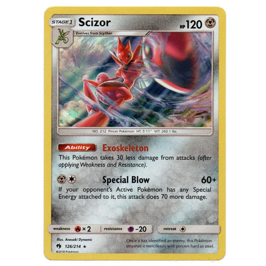 Pokemon - Sun & Moon - Lost Thunder - Scizor - 126/214