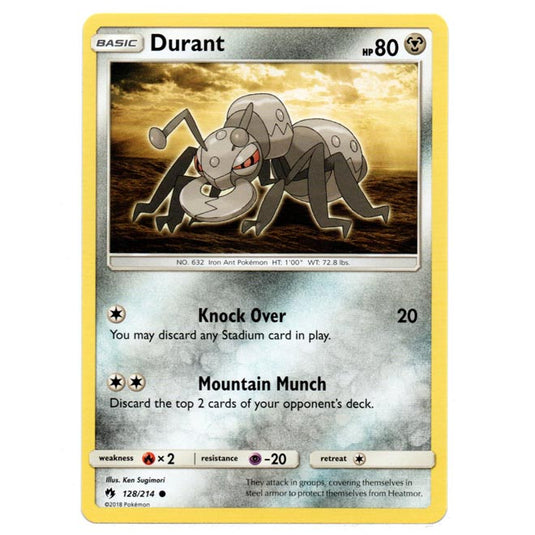 Pokemon - Sun & Moon - Lost Thunder - Durant - 128/214