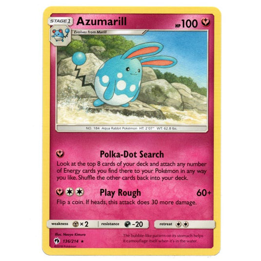 Pokemon - Sun & Moon - Lost Thunder - Azumarill - 136/214