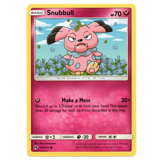 Pokemon - Sun & Moon - Lost Thunder - Snubbull - 137/214