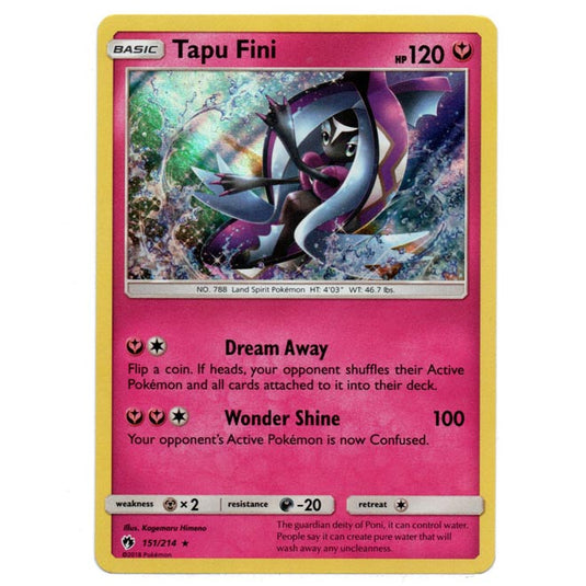 Pokemon - Sun & Moon - Lost Thunder - Tapu Fini - 151/214