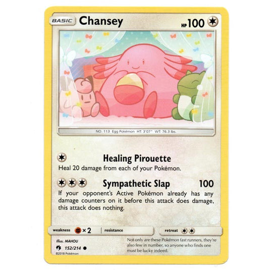 Pokemon - Sun & Moon - Lost Thunder - Chansey - 152/214