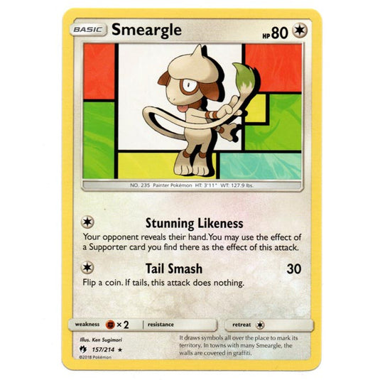 Pokemon - Sun & Moon - Lost Thunder - Smeargle - 157/214