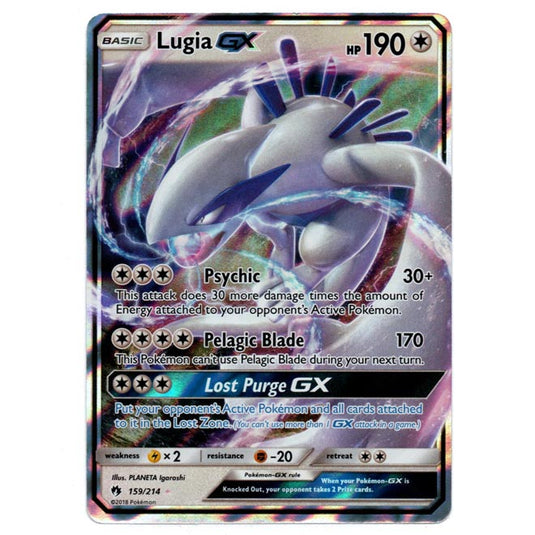 Pokemon - Sun & Moon - Lost Thunder - Lugia-GX - 159/214