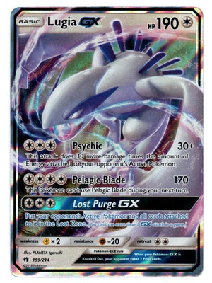 Pokemon - Sun & Moon - Lost Thunder - Lugia-GX - 159/214