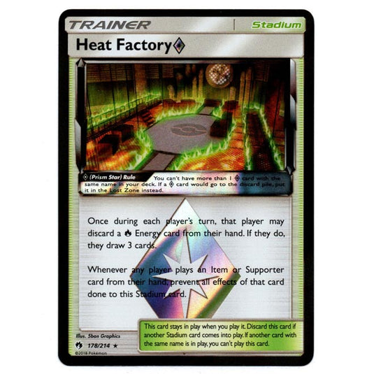 Pokemon - Sun & Moon - Lost Thunder - Heat Factory (Prism Star) - 178/214