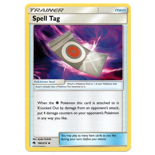 Pokemon - Sun & Moon - Lost Thunder - Spell Tag - 190/214