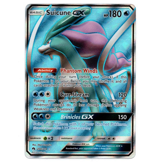 Pokemon - Sun & Moon - Lost Thunder - Suicune-GX (Full Art) - 200/214