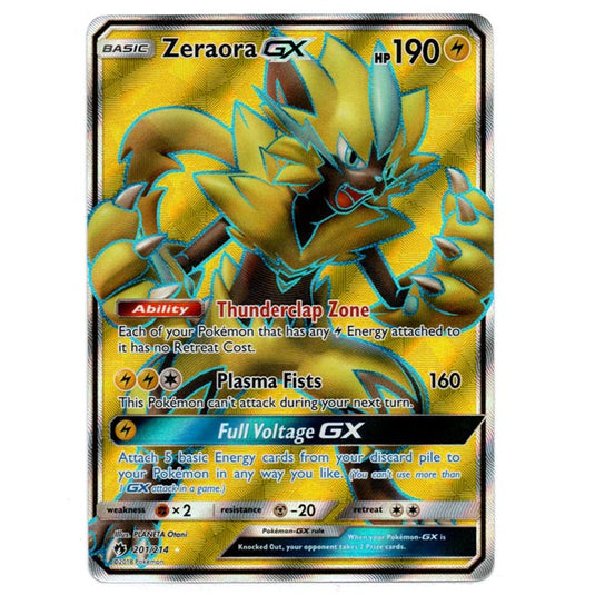 Pokemon - Sun & Moon - Lost Thunder - Zeraora-GX (Full Art) - 201/214