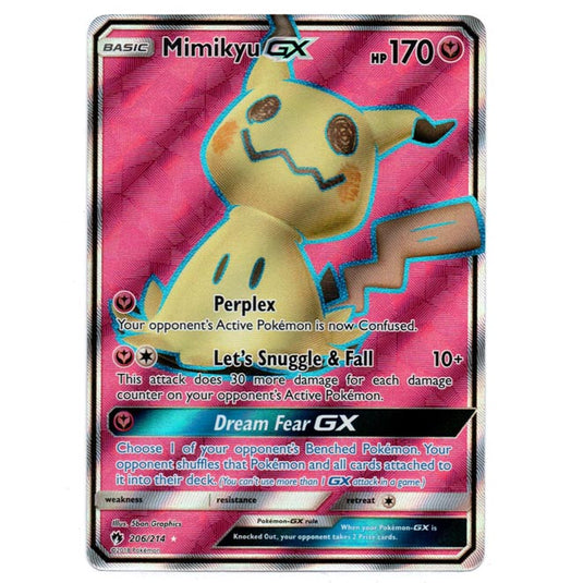 Pokemon - Sun & Moon - Lost Thunder - Mimikyu-GX (Full Art) - 206/214