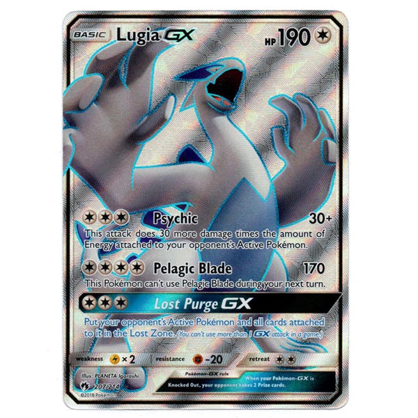 Pokemon - Sun & Moon - Lost Thunder - Lugia-GX (Full Art) - 207/214 Pokemon - Sun & Moon - Lost Thunder - Lugia-GX (Full Art) - 207/214
